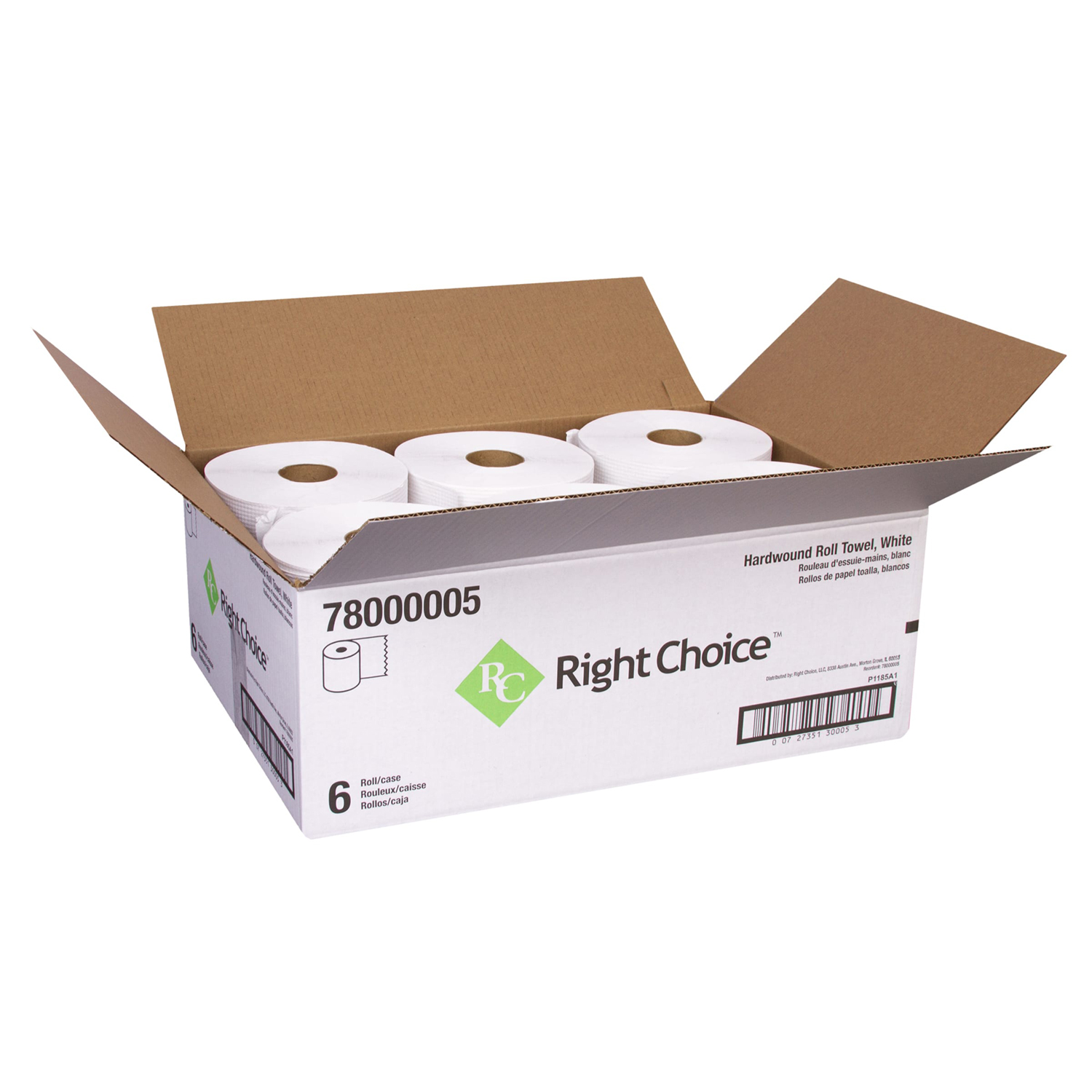 1185 Right Choice™ White Hardwound Roll Towel (700')